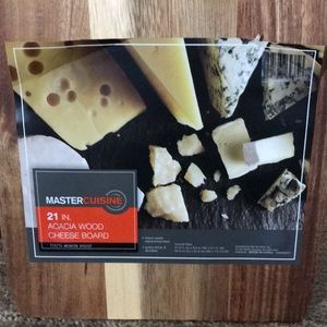 21” acacia wood cheese board